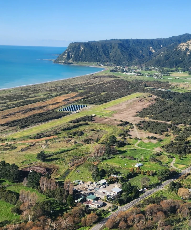 20250523 Te Rimu Trust looking East   May 2025   Airstrip and Solar Farm
